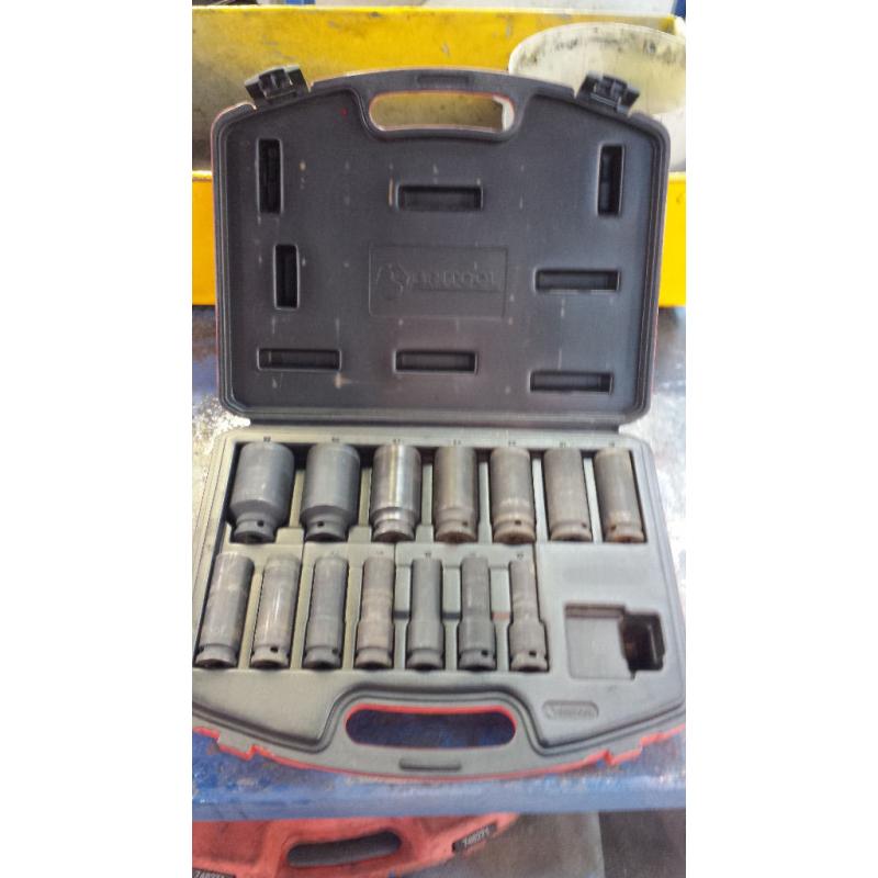 Britool deep impact sockets set