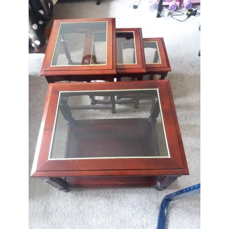 3 Nest Tables with a Coffee Table