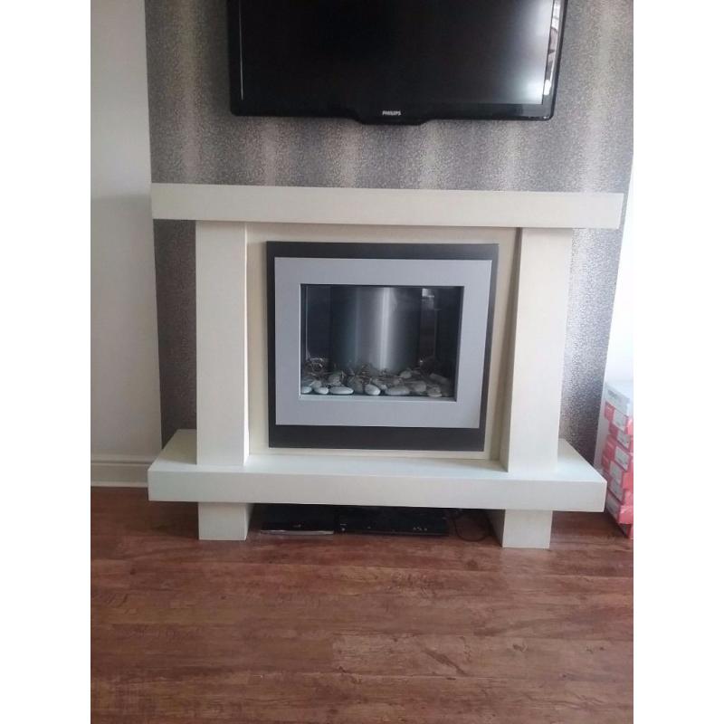 Modern Electric Fire Place with Spotlights