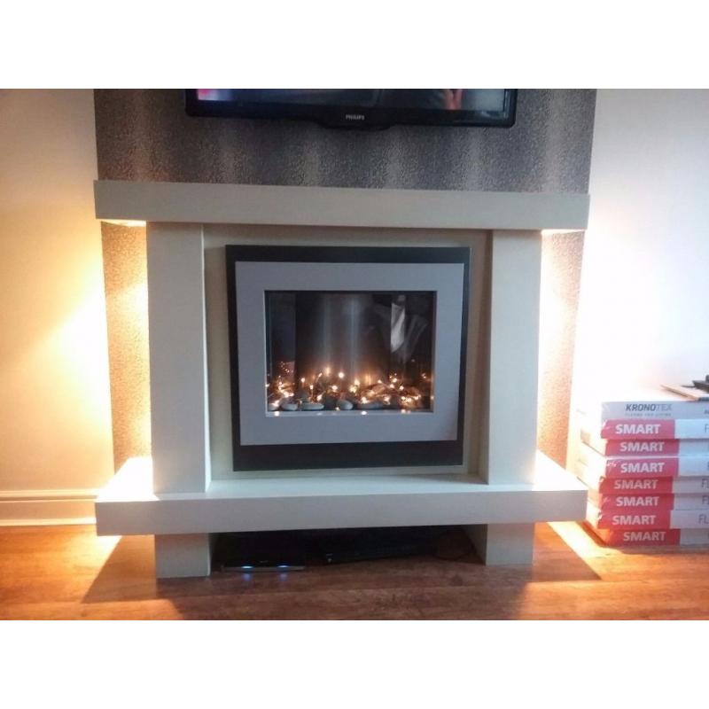 Modern Electric Fire Place with Spotlights