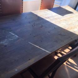 Wooden dining table