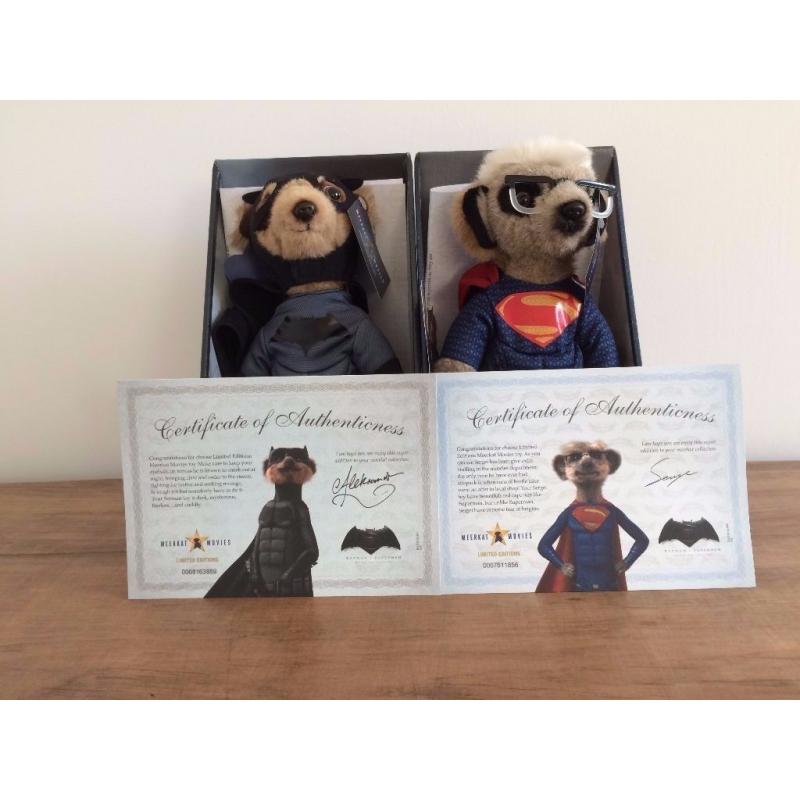 Limited Edition Superman vs Batman Meerkats (/Meercats) BNIB (comparethemarket)