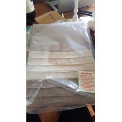 Kingsize Cream and beige Pintuck Duvet Set *Brand New*