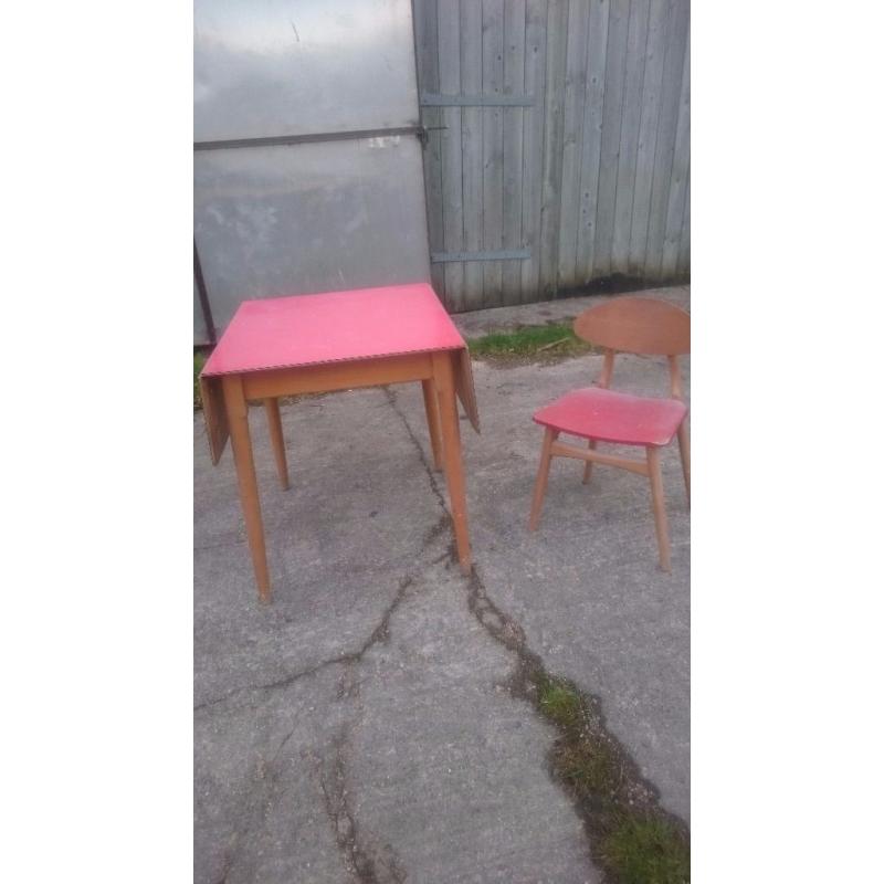 Table and 4 chairs
