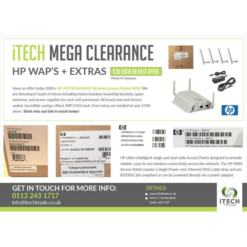 HP ProCurve WAPS + Extras - HUGE CLEARANCE!