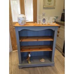 Pine bookcase shabby chic