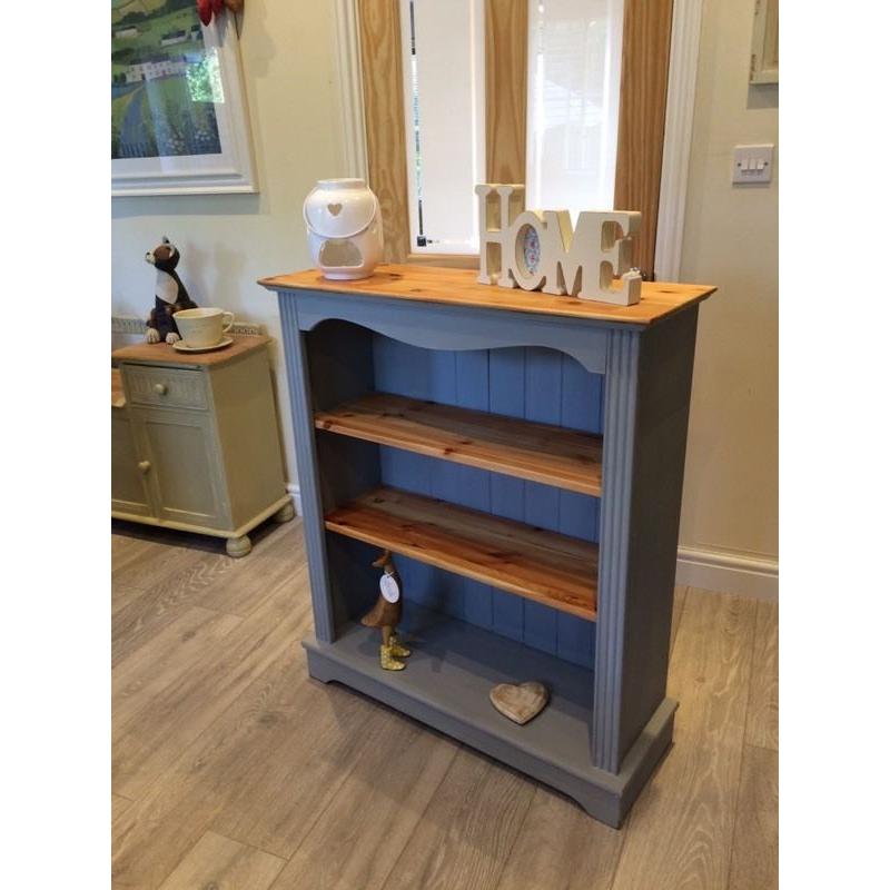 Pine bookcase shabby chic