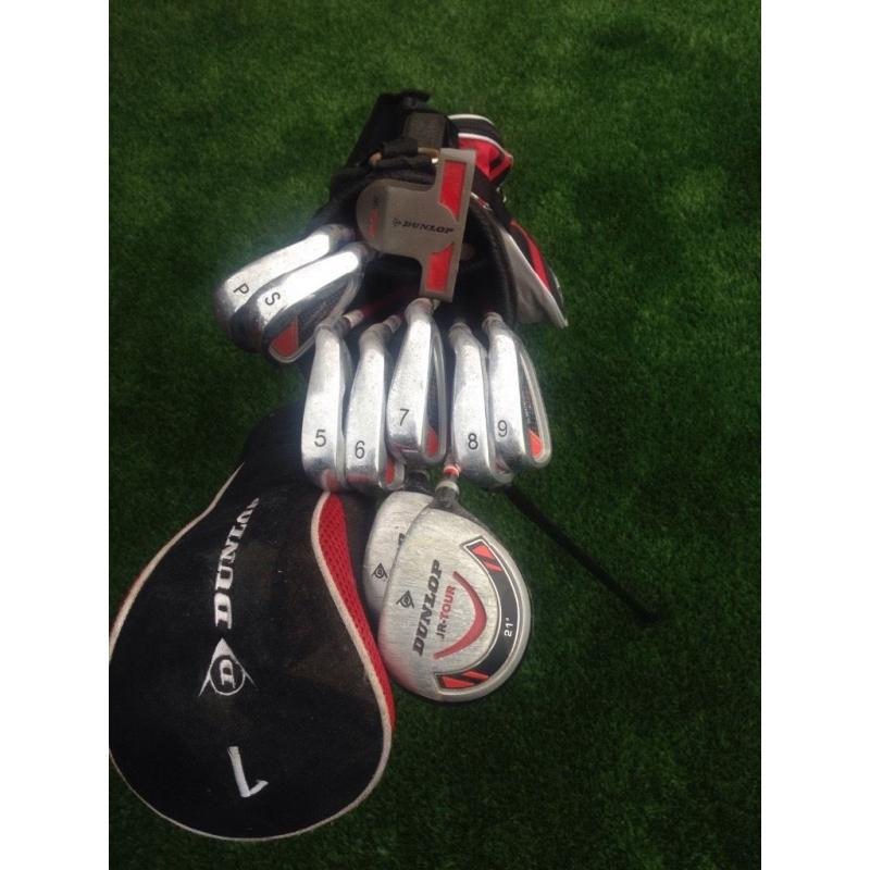 Full set Boys aged 9-12 R/H Dunlop Junior Tour Golf Clubs