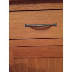 Solid Light Oak small Sideboard & matching nest of tables