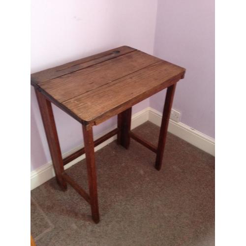 Antique wooden school desk