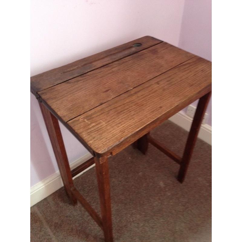 Antique wooden school desk