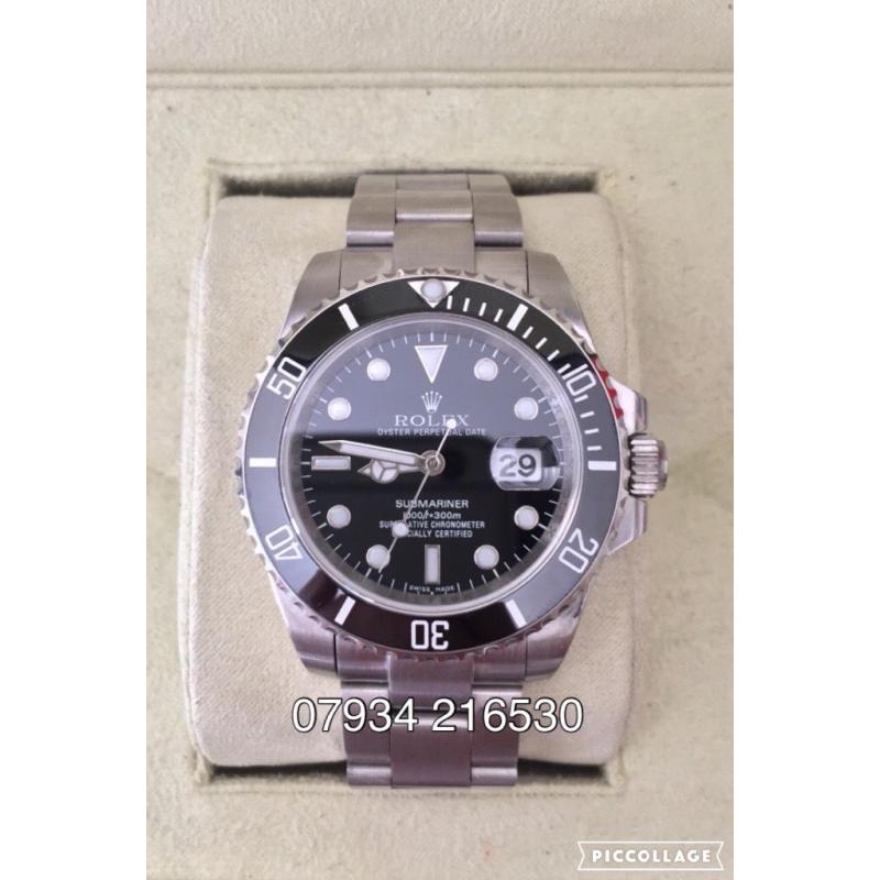 Rolex submariner oyster 40mm black diver luxury automatic watch brand new with Swiss box