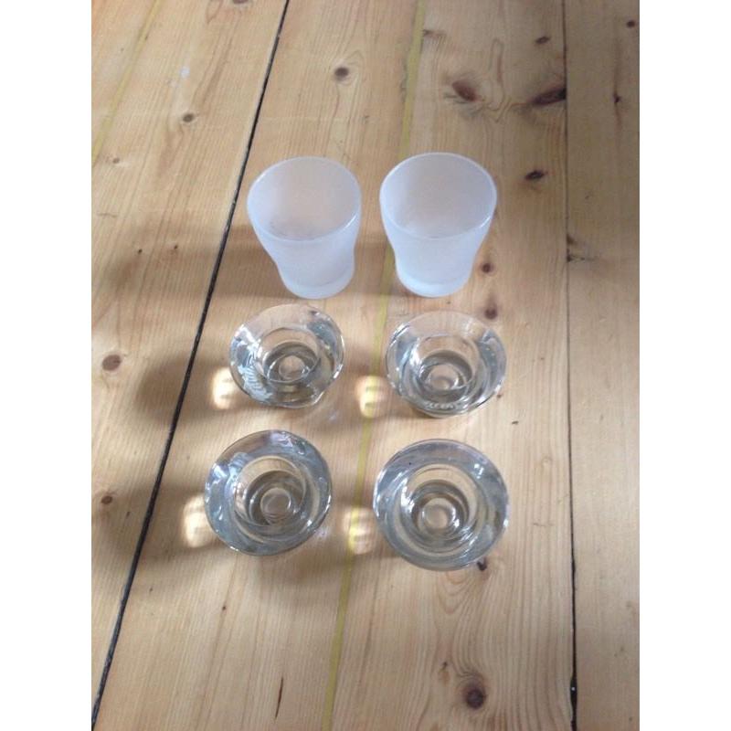 Candleholders and cups