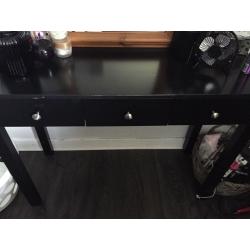 Black dressing table and 2 bedside units