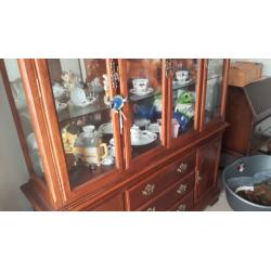 Display Cabinet and cupboard combo
