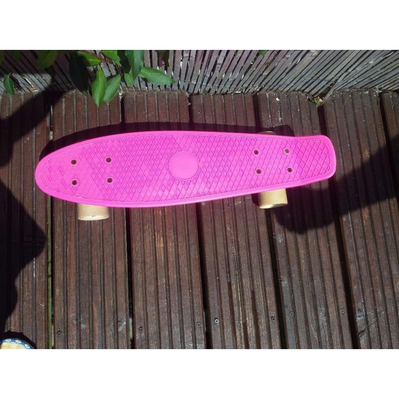 Pink skateboard