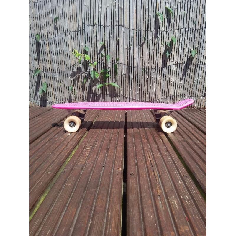Pink skateboard