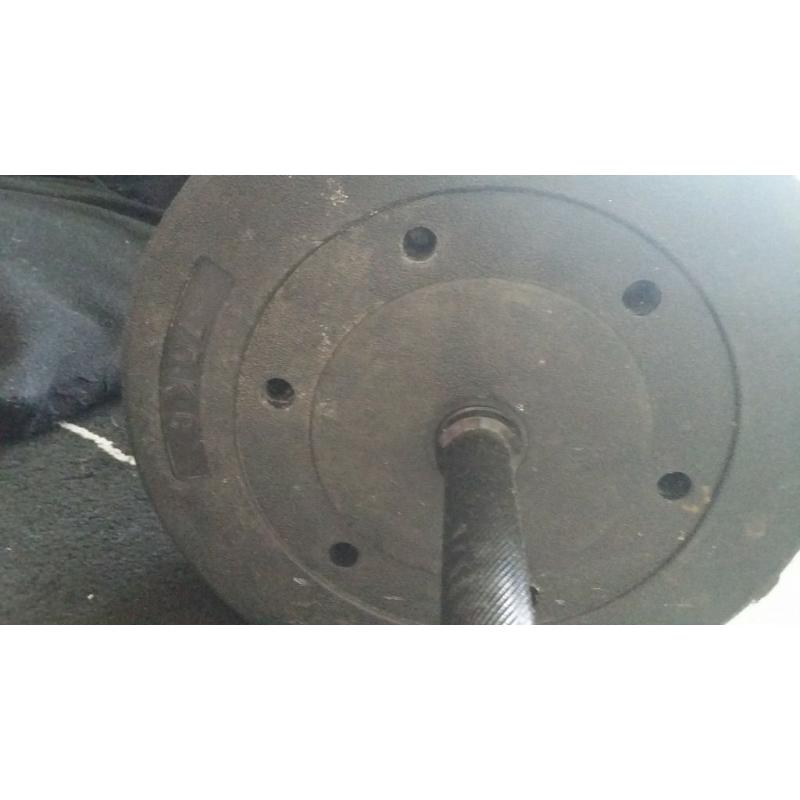 lots of weight bars and weight plates