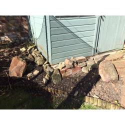 Unwanted garden rocks