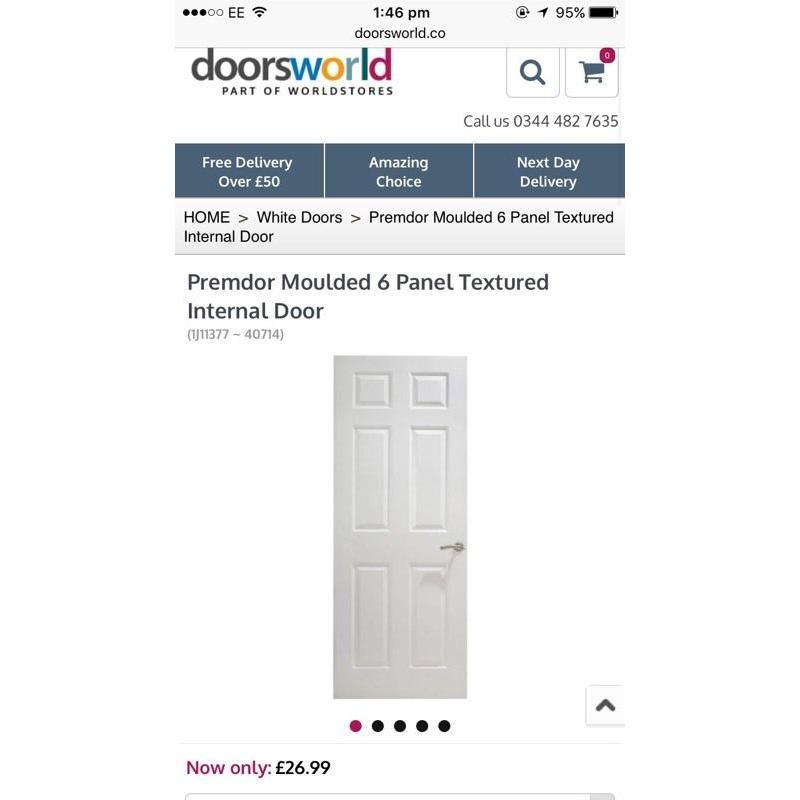 White interior door