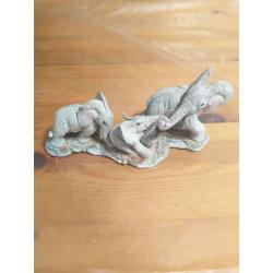 Collection of various elephant figures