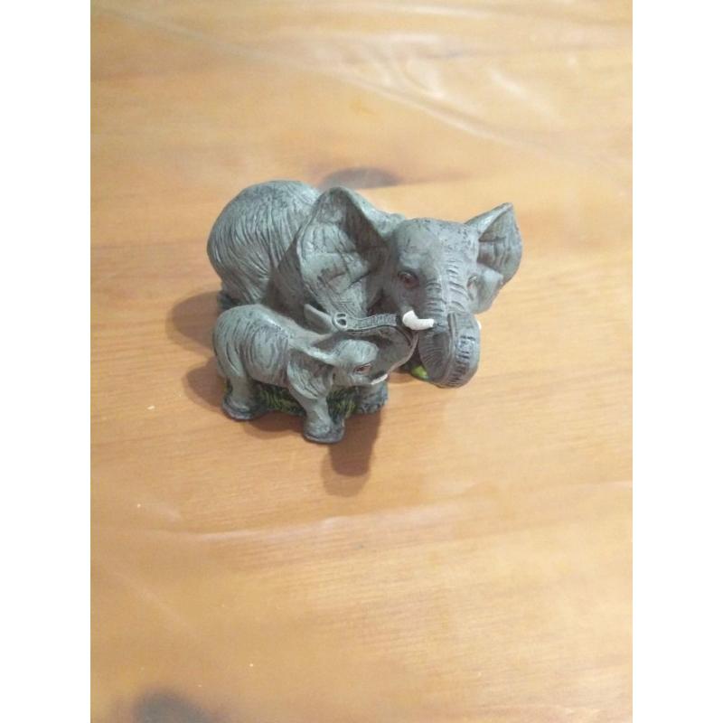 Collection of various elephant figures