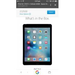 Brand New iPad Air 2 64GB WiFi + 4G (unopened)