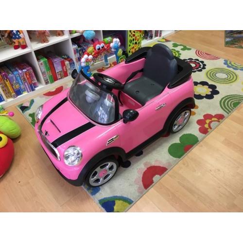 Pink Mini Cooper ride on