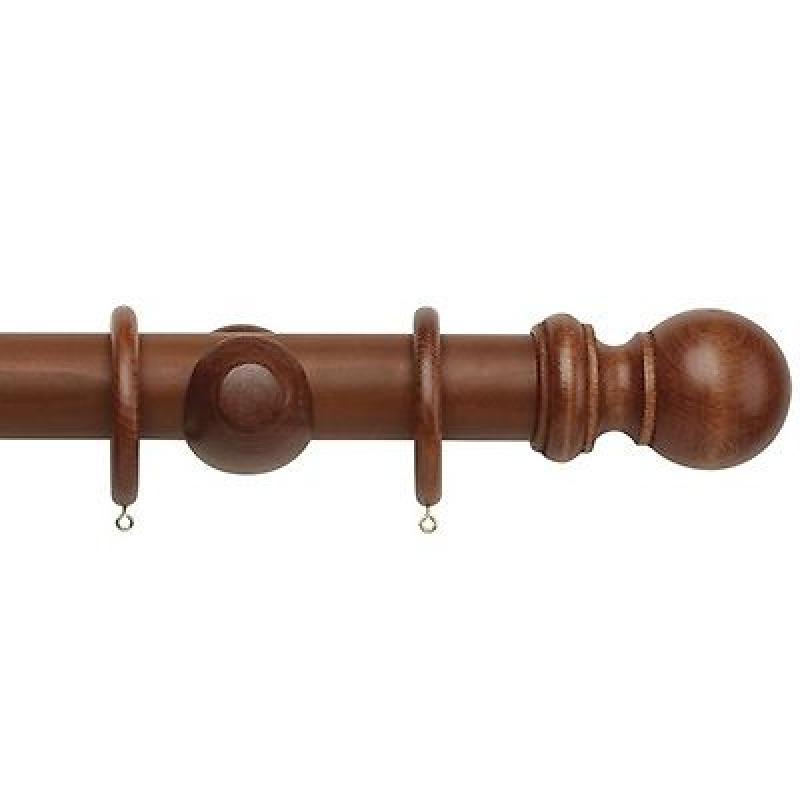 New unopened Wooden Curtain Pole, Rosewood 2.4m (7'10")