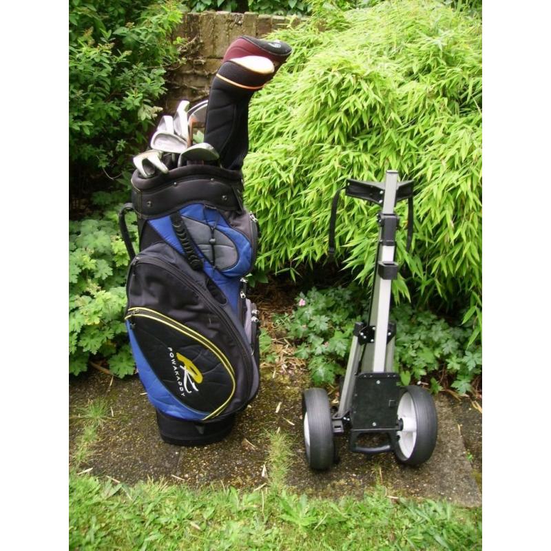 Superb Set of Golf Clubs and Golf Trolley. . .