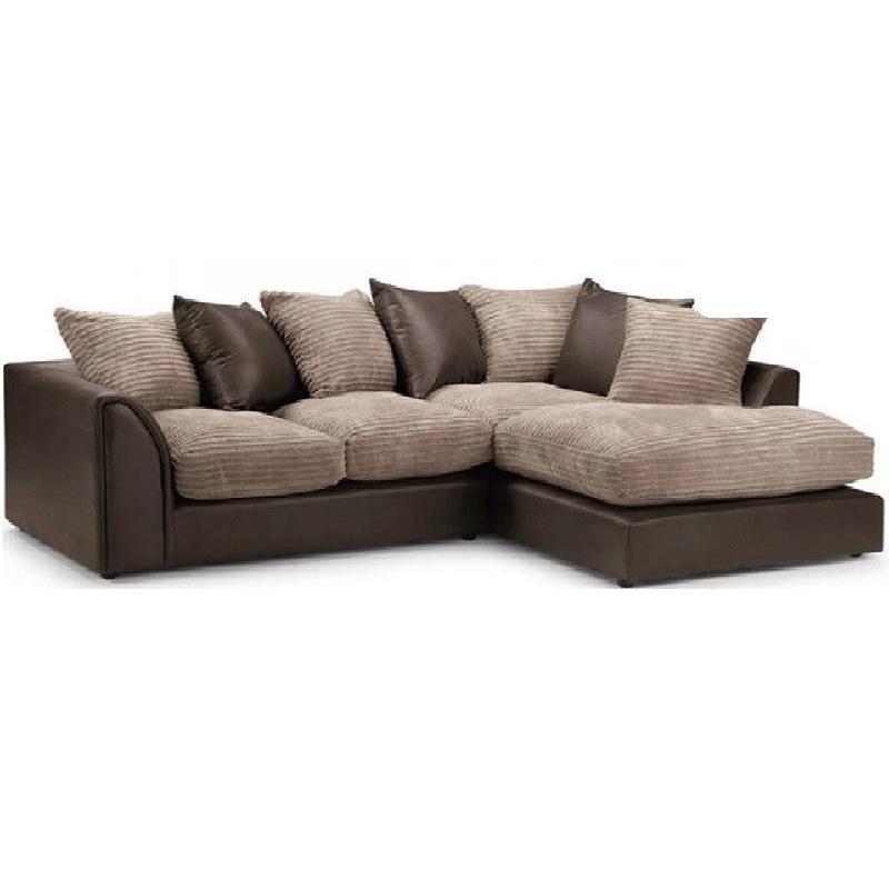 **SUPER COMFY**BYRON JUMBO CORD FABRIC CORNER SOFA - BRAND NEW - 2 COLOURS - EXPRESS DELIVERY