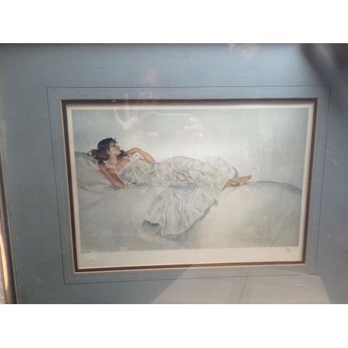 Sir William Russel Flint white ladylimited edition with seal.
