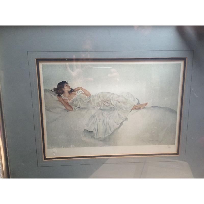 Sir William Russel Flint white ladylimited edition with seal.