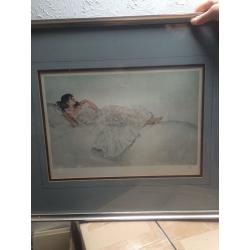 Sir William Russel Flint white ladylimited edition with seal.