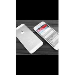 Flawless White iPhone 5s unlocked + rechargeable charger cover