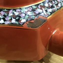 Vintage (1940S) Stylish Enamelled (2 Pint) Teapot