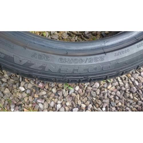 Bridgestone 235/40/19 x 2 matching (like new)