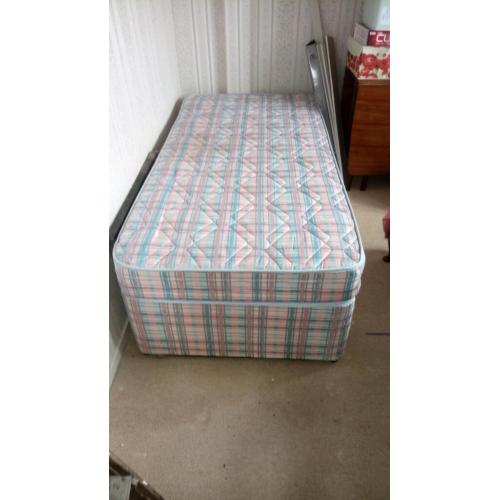 Single bed and mattress