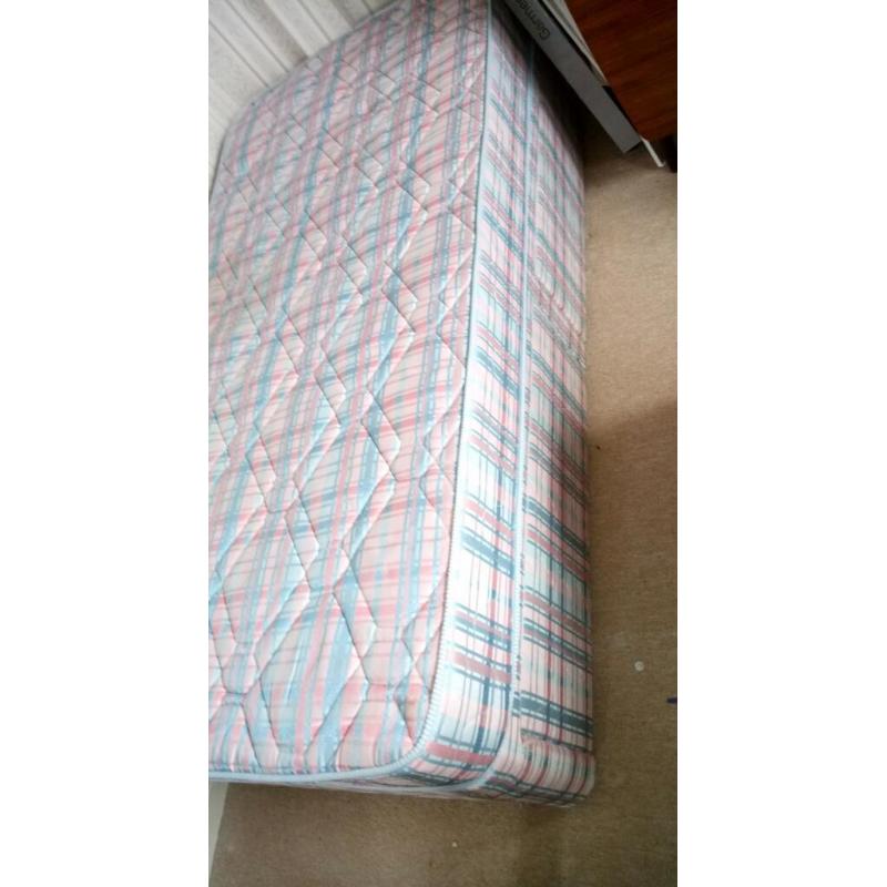 Single bed and mattress