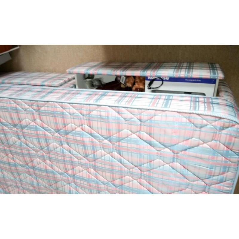 Single bed and mattress