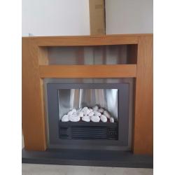 Electric Oak vineer Fire and Surround