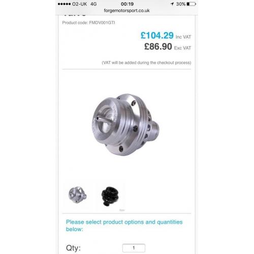 Forge Single Piston Dump Valve.. (Turbo/Petrol/Blowoff Valve)