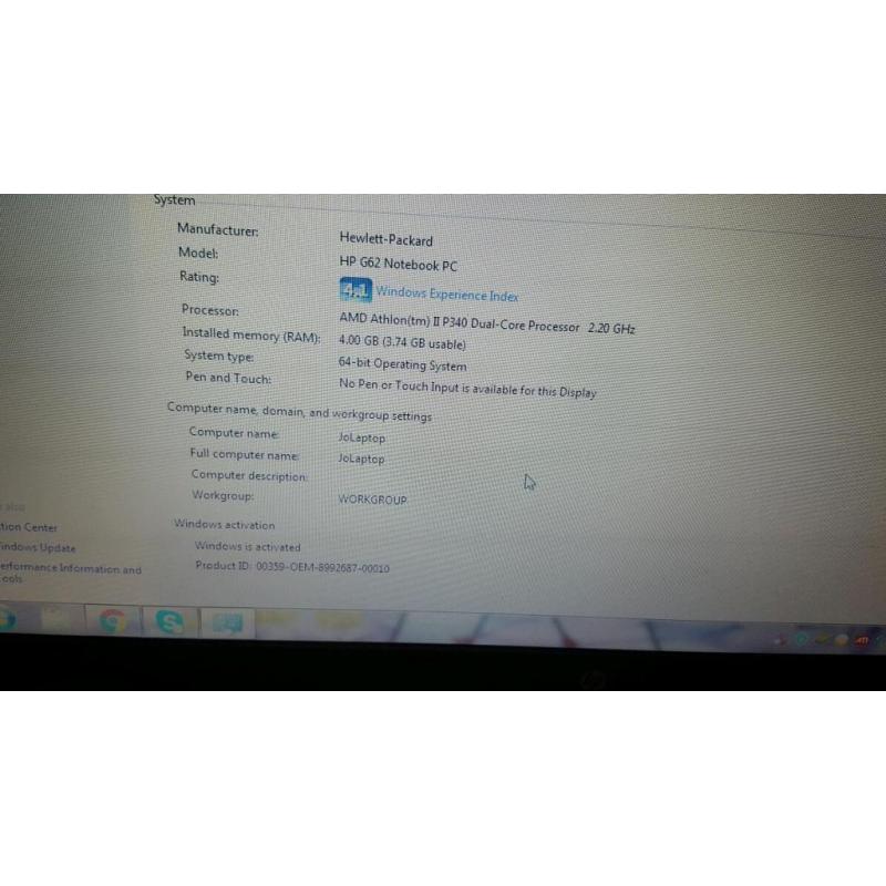 Hp g62 laptop