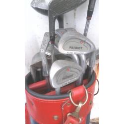 SET OF RYDER PATRIOT GOLF CLUBS AND BAG AVAILABLE FOR SALE