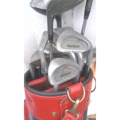 SET OF RYDER PATRIOT GOLF CLUBS AND BAG AVAILABLE FOR SALE