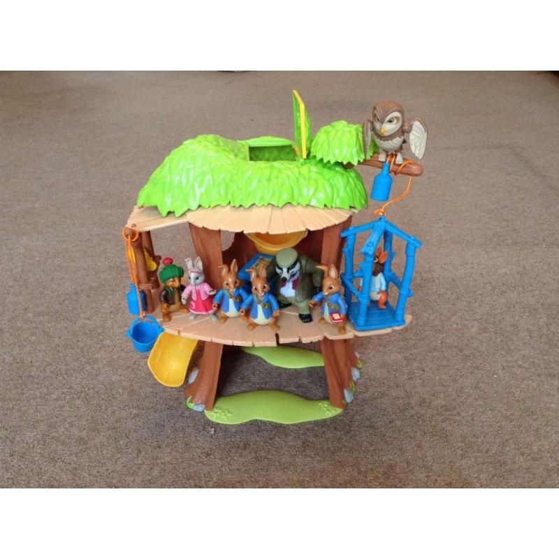 NOW SOLD - Peter Rabbit Treehouse with characters