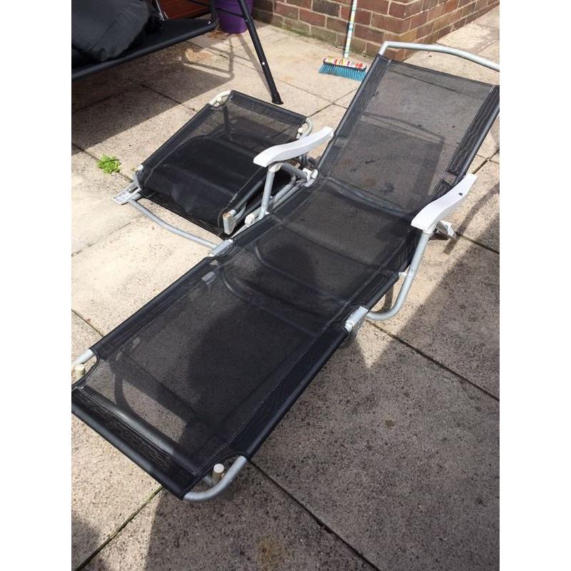 2 x Garden recliners.