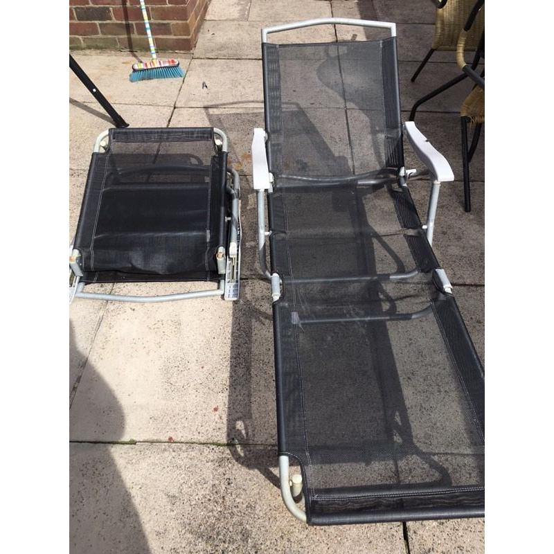 2 x Garden recliners.