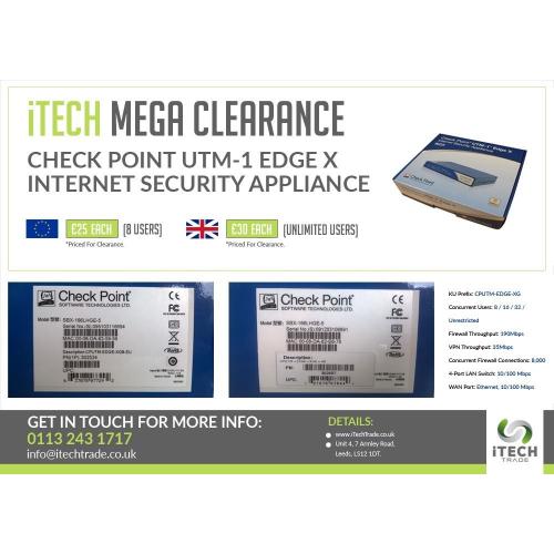 Check Point UTM-1 EDGE X Firewall - *(Multi specs available)