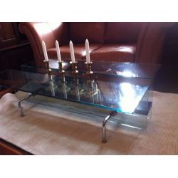 Large Contemporary Glass Coffee Table / Can Deliver